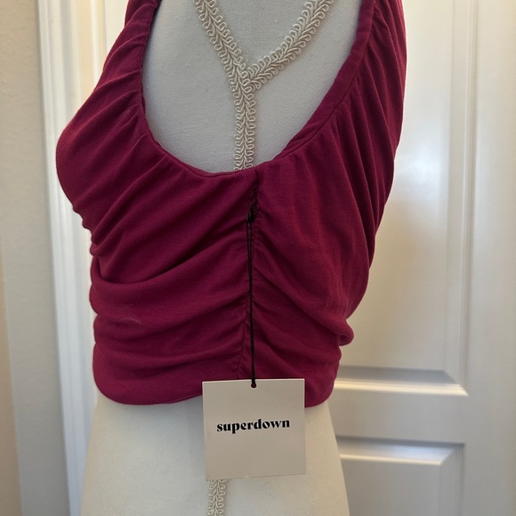 Women's One-Shoulder Magenta Top New With Tag NTW - Picture 2 of 3